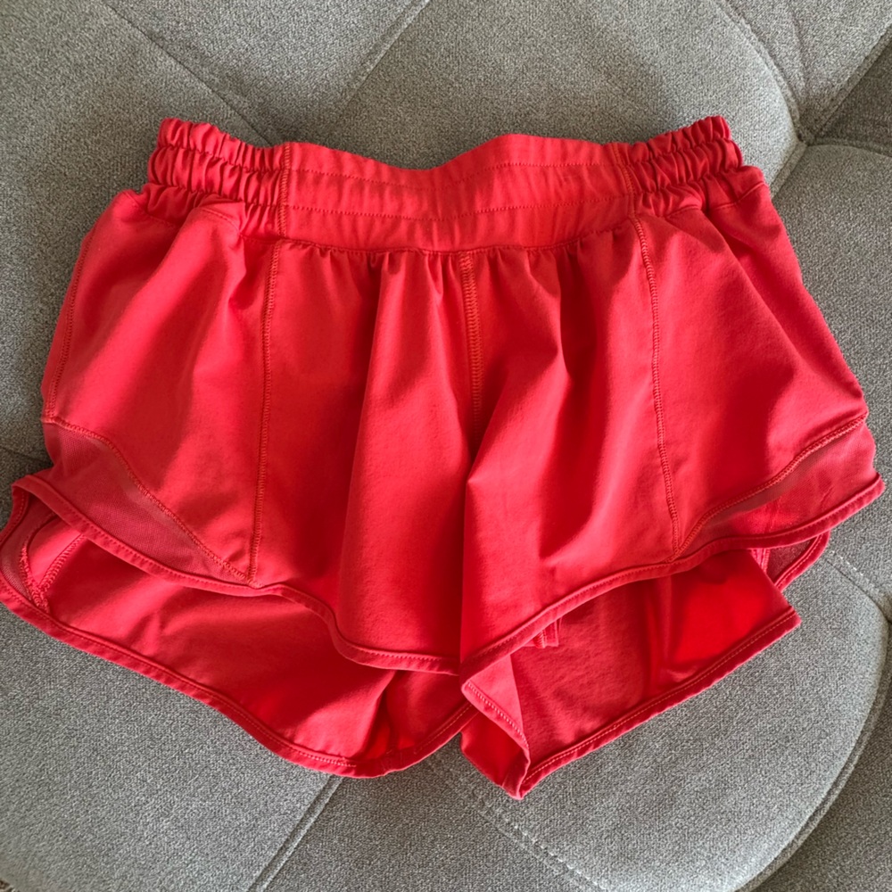 Lululemon Athletica Vibrant Red Athletic Shorts